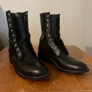 Justin womens Boots Lace Up riding boots.
